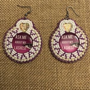 Ask about my lashes beaded earrings